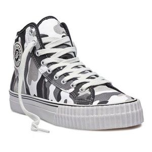 P.F. Flyers grey camo high tops